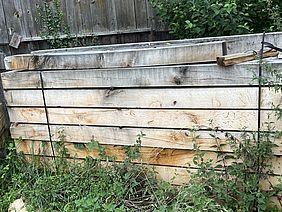 Eichenschwellen 15 cm x 15 cm x 260 cm